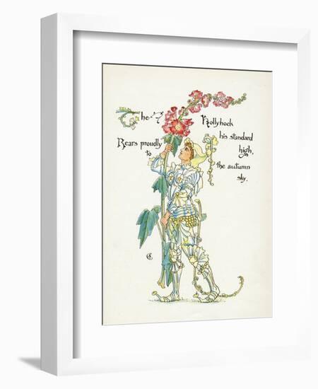 Plants, Althaea Rosea-Walter Crane-Framed Art Print