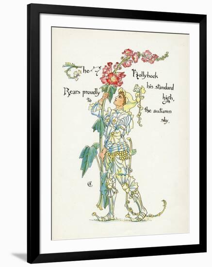 Plants, Althaea Rosea-Walter Crane-Framed Art Print