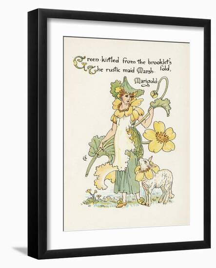 Plants, Caltha Palustris-Walter Crane-Framed Art Print