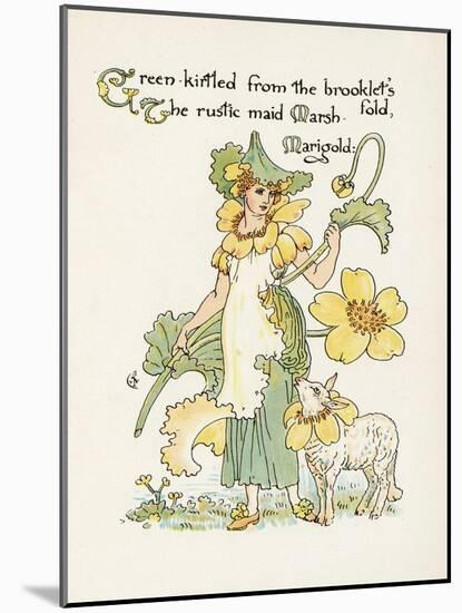 Plants, Caltha Palustris-Walter Crane-Mounted Art Print