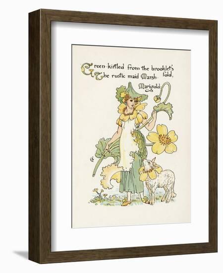 Plants, Caltha Palustris-Walter Crane-Framed Art Print