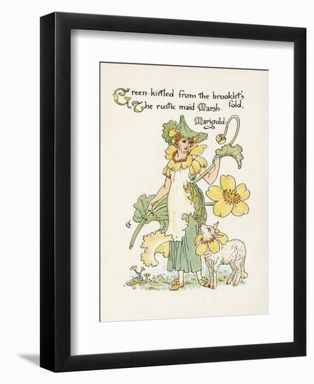 Plants, Caltha Palustris-Walter Crane-Framed Art Print