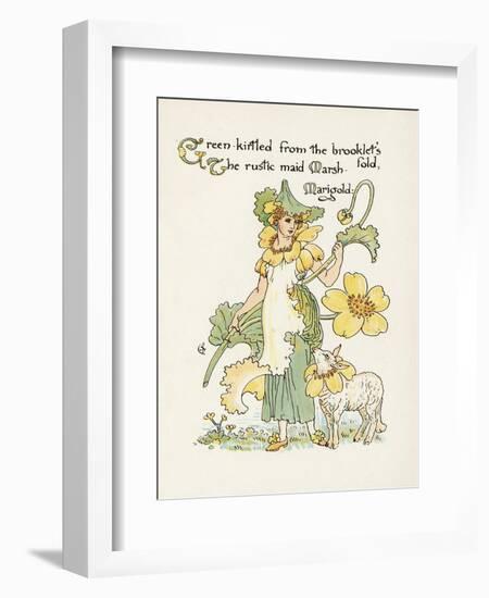 Plants, Caltha Palustris-Walter Crane-Framed Art Print