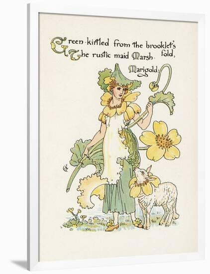 Plants, Caltha Palustris-Walter Crane-Framed Art Print