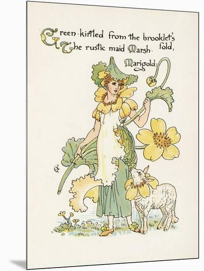 Plants, Caltha Palustris-Walter Crane-Mounted Art Print