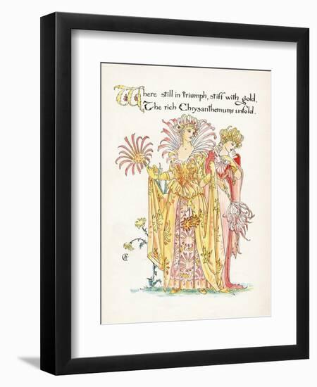 Plants, Chrysanthemum-Walter Crane-Framed Art Print