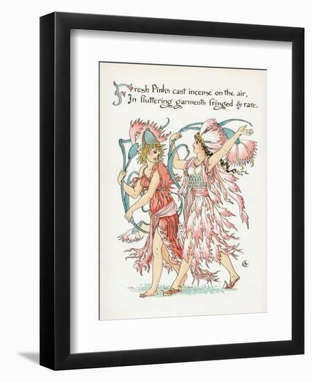 Plants, Dianthus Species-Walter Crane-Framed Art Print