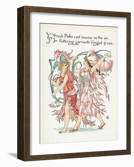 Plants, Dianthus Species-Walter Crane-Framed Art Print