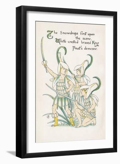 Plants, Galanthus-Walter Crane-Framed Art Print