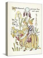 Plants, Iris-Walter Crane-Stretched Canvas
