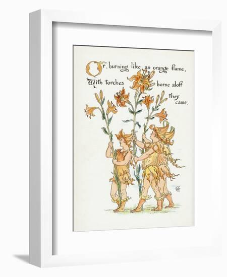 Plants, Lilium Species-Walter Crane-Framed Art Print