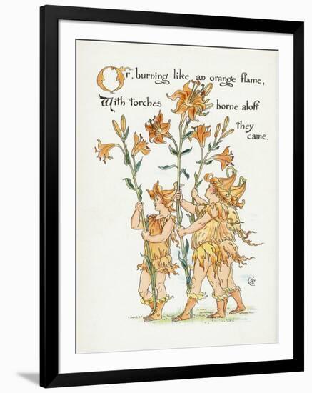 Plants, Lilium Species-Walter Crane-Framed Art Print