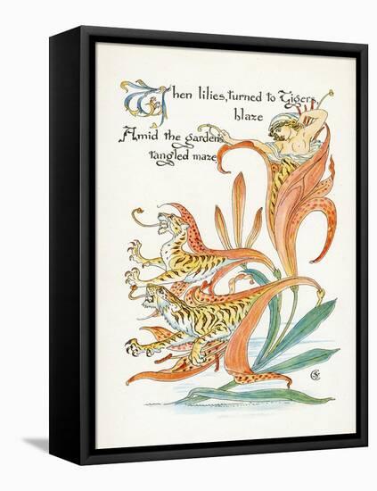 Plants, Lilium Tigrinum-Walter Crane-Framed Stretched Canvas