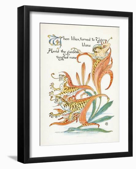 Plants, Lilium Tigrinum-Walter Crane-Framed Art Print