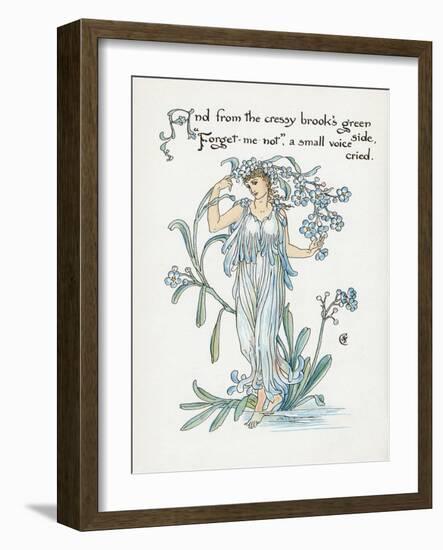 Plants, Myosotis-Walter Crane-Framed Art Print