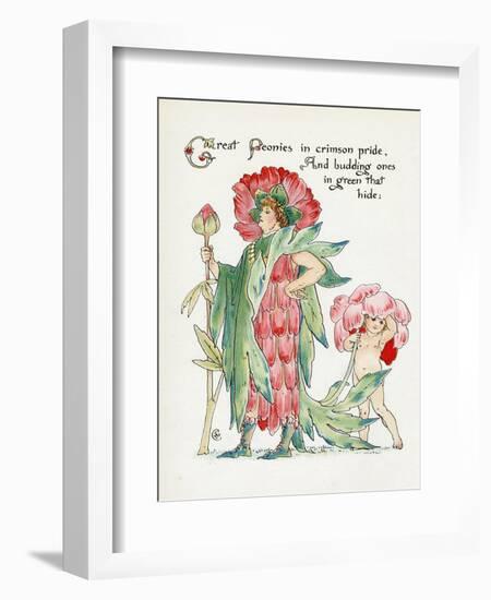 Plants, Paeonia-Walter Crane-Framed Art Print