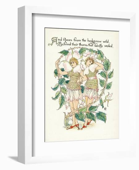 Plants, Rosa Species-Walter Crane-Framed Art Print