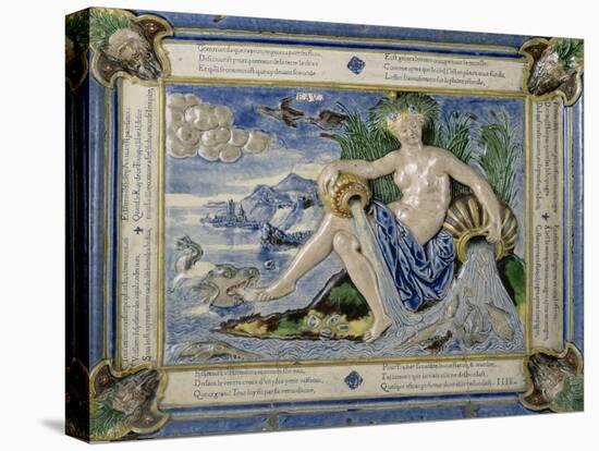 Plaque: Allégorie de l'eau-Bernard Palissy-Stretched Canvas