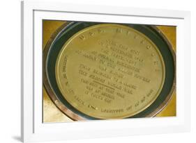 Plaque on the Battleship Missouri-Jon Hicks-Framed Photographic Print