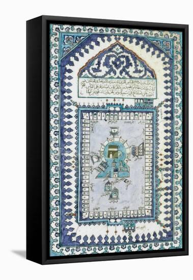 Plaque représentant la Kaaba-null-Framed Stretched Canvas