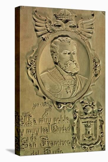 Plaque with Portrait of Charles V of Hasburg (1500-Ghent Cuacos De Yuste-null-Stretched Canvas