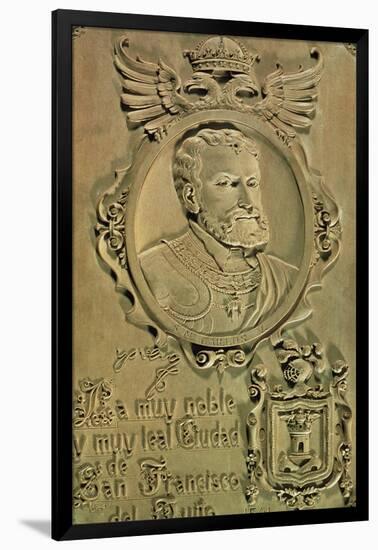 Plaque with Portrait of Charles V of Hasburg (1500-Ghent Cuacos De Yuste-null-Framed Giclee Print