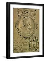 Plaque with Portrait of Charles V of Hasburg (1500-Ghent Cuacos De Yuste-null-Framed Giclee Print