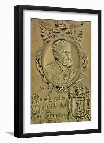 Plaque with Portrait of Charles V of Hasburg (1500-Ghent Cuacos De Yuste-null-Framed Giclee Print