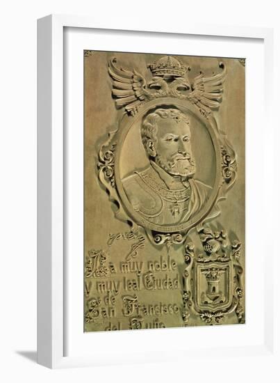 Plaque with Portrait of Charles V of Hasburg (1500-Ghent Cuacos De Yuste-null-Framed Giclee Print