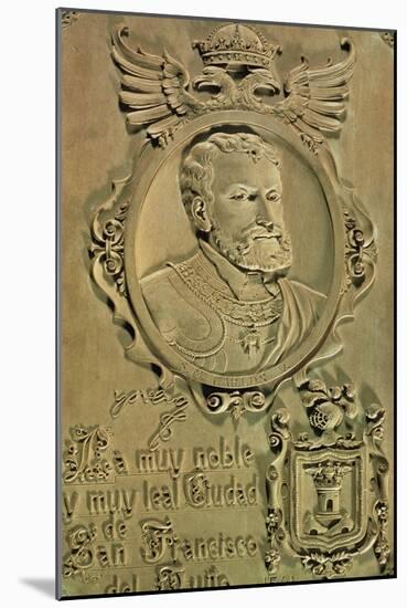 Plaque with Portrait of Charles V of Hasburg (1500-Ghent Cuacos De Yuste-null-Mounted Giclee Print