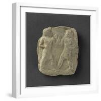 Plaquette : deux boxeurs s'affrontant-null-Framed Giclee Print