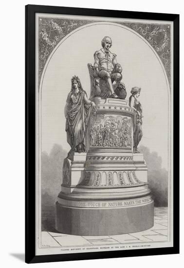 Plaster Monument of Shakespeare, Modelled by the Late J E Thomas-R. Dudley-Framed Giclee Print