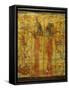 Plastered and Painted Wood Casket with Decorations of Protecting Deities-null-Framed Stretched Canvas