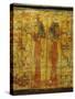 Plastered and Painted Wood Casket with Decorations of Protecting Deities-null-Stretched Canvas