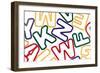 Plastic Colorful Toy Letters Background-donatas1205-Framed Premium Giclee Print