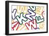 Plastic Colorful Toy Letters Background-donatas1205-Framed Premium Giclee Print