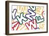 Plastic Colorful Toy Letters Background-donatas1205-Framed Art Print