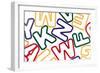 Plastic Colorful Toy Letters Background-donatas1205-Framed Art Print