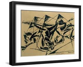 Plastic Dynamism: Horse and Houses, 1914-Umberto Boccioni-Framed Giclee Print