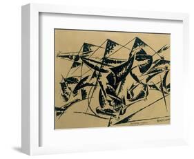 Plastic Dynamism: Horse and Houses, 1914-Umberto Boccioni-Framed Giclee Print