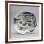 Plat à décor de personnages et paysage-null-Framed Giclee Print