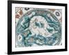 Plat au lion attaquant une antilope-null-Framed Giclee Print