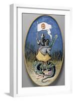 Plat : Chevalier au dragon-null-Framed Giclee Print