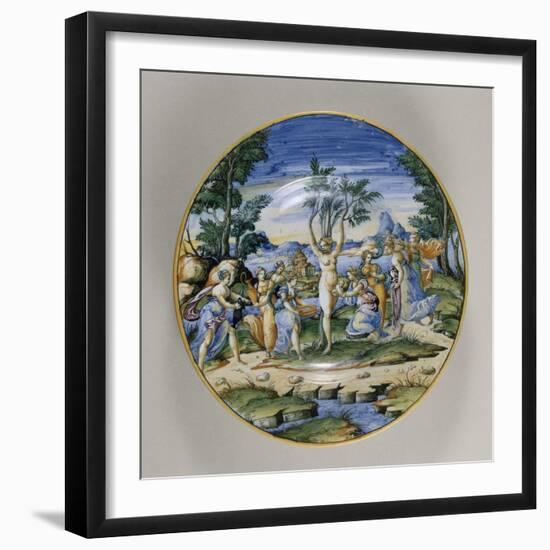 Plat "L'accouchement de Myrrha"-null-Framed Giclee Print