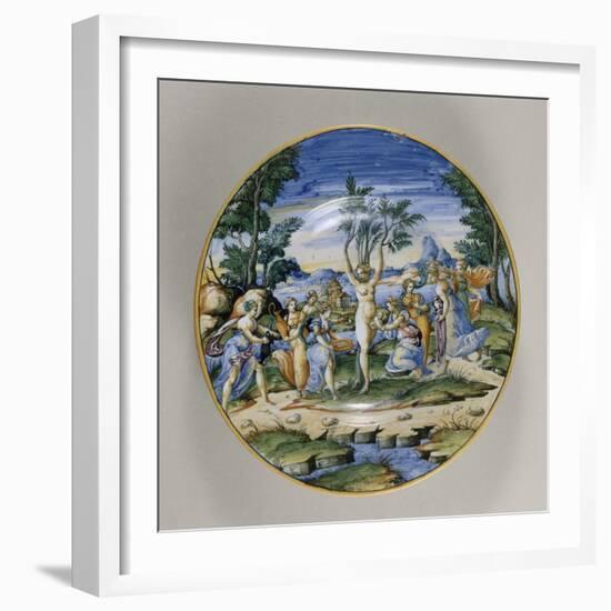 Plat "L'accouchement de Myrrha"-null-Framed Giclee Print