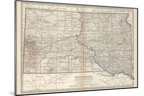 Plate 100. Map of South Dakota. United States-Encyclopaedia Britannica-Mounted Art Print