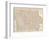 Plate 101. Map of Iowa. United States-Encyclopaedia Britannica-Framed Art Print