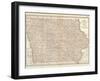 Plate 101. Map of Iowa. United States-Encyclopaedia Britannica-Framed Art Print