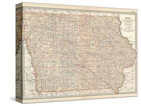 Plate 101. Map of Iowa. United States-Encyclopaedia Britannica-Stretched Canvas