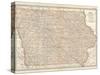 Plate 101. Map of Iowa. United States-Encyclopaedia Britannica-Stretched Canvas